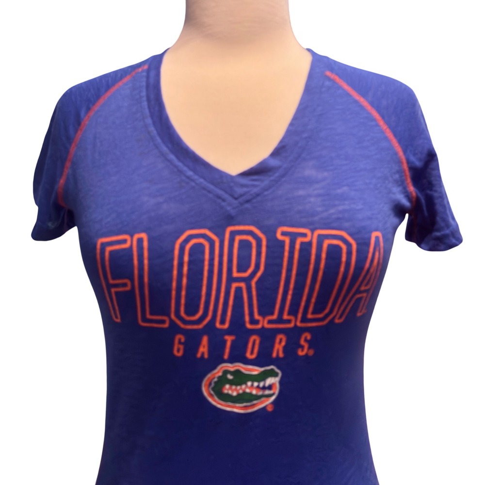 Florida Gators Shirt Women Small Blue Excellent Contrast Stitch rivalry threads